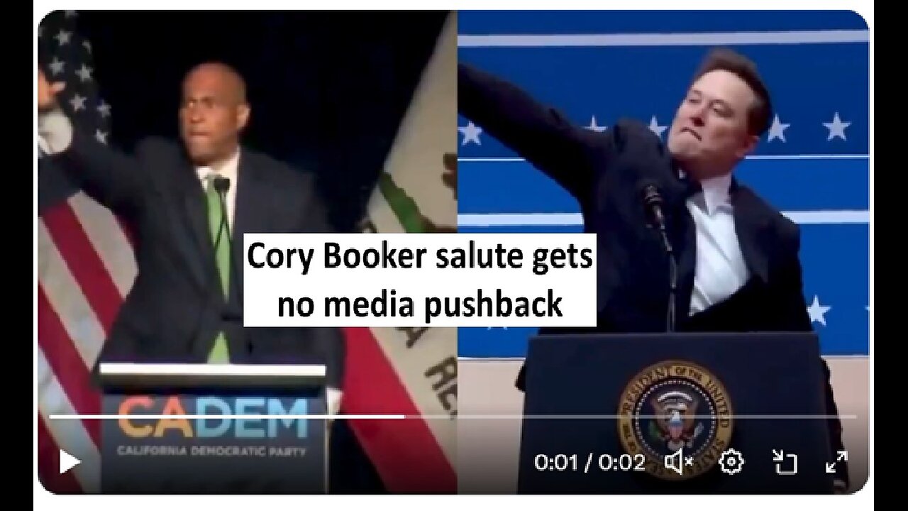 Cory Booker gives salute like Elon but no backlash from the left