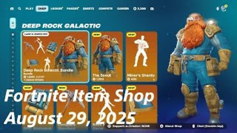 Fortnite Item Shop|August 29, 2025(*New* Deep Rock Galactic Bundle)