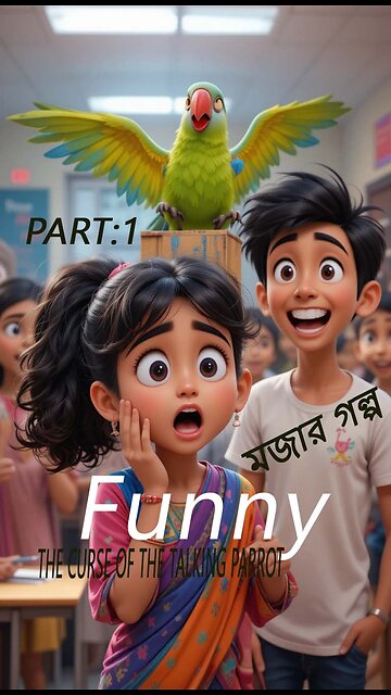 The Curse of the Talking Parrot | মজার গল্প | Amina & Mithu’s Funny Adventure. part:1