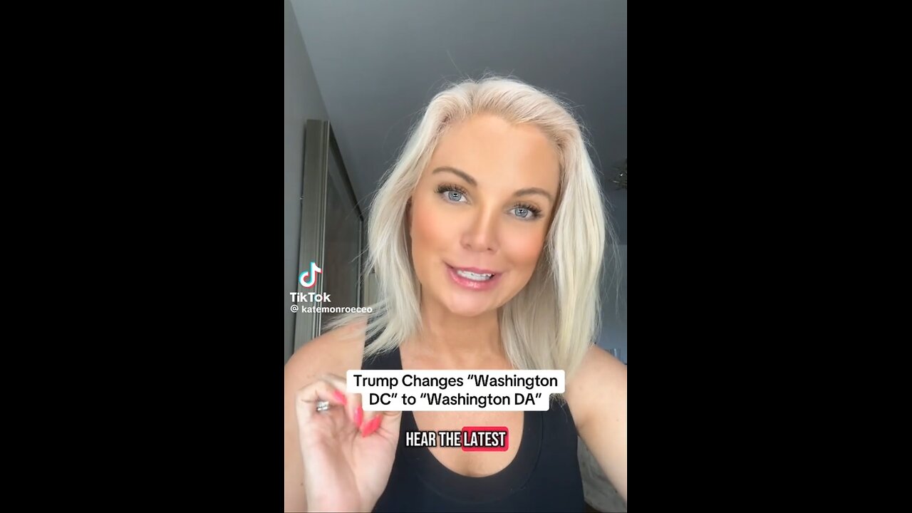 Trump changes "Washington DC" to "Washington DA" WINNING!