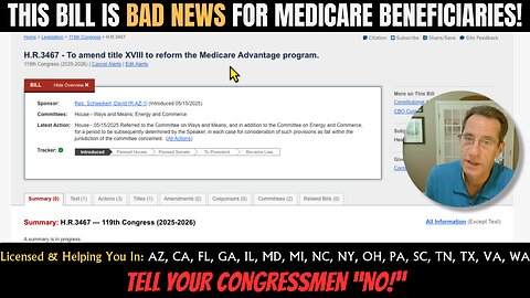 This Bill Is BAD NEWS For Medicare Beneficiaries!