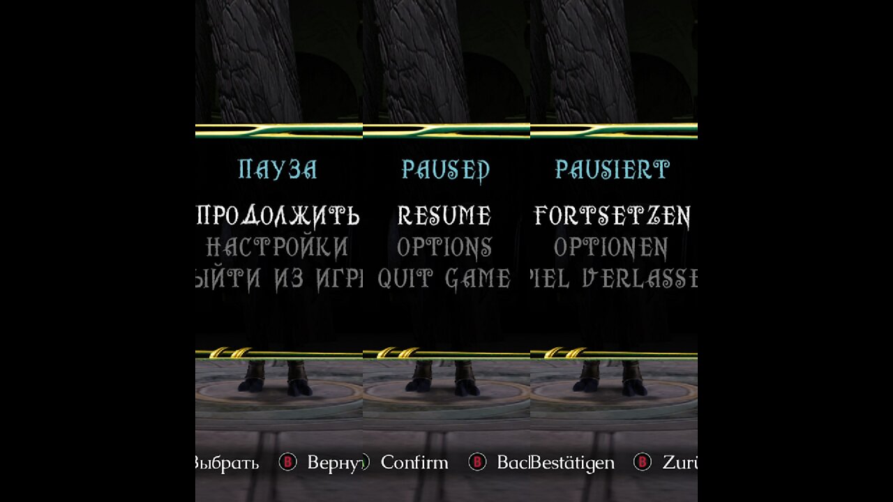Legacy of Kain Soul Reaver 1&2 Remastered. Pause Menu In Different Languages