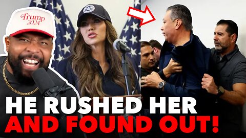 CRAZY Democrat Senator TACKLED After RUSHING Kristi Noem At Press Conference