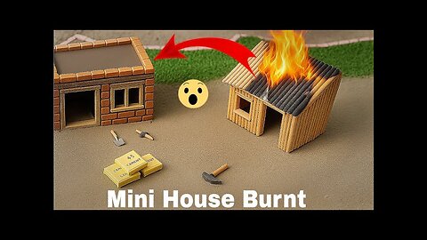 My diy wooden house was burnt😢so i built a new one! "