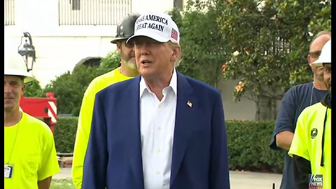 TRUMP SPEAKS ON IRAN WHILE FLAGPOLES ARE RAISED AT WHITE HOUSE