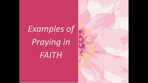 May 23 (Year 4) Examples of Praying in FAITH - Tiffany Root & Kirk VandeGuchte #prayer