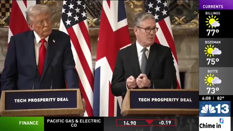 Trump, Starmer urge more pressure on Putin; discuss Al collaboration and Middle East peace