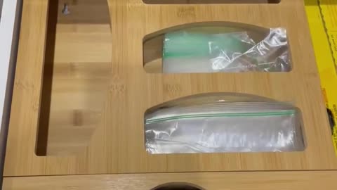 6-in-1 Foil & Ziplock Organizer – Kitchen Drawer Storage with Cutter ✂️🧼🍴