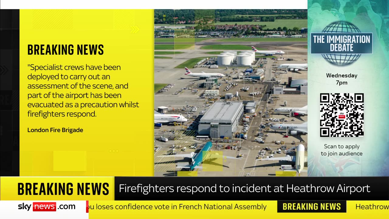 DEVELOPING: Heathrow Airport terminal evacuated due to a "potential hazardous materials incident."