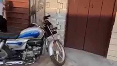 Paper boy in India with next level skills. He delivers.