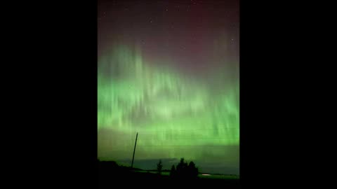 Northern Lights Shine Over The U.P.