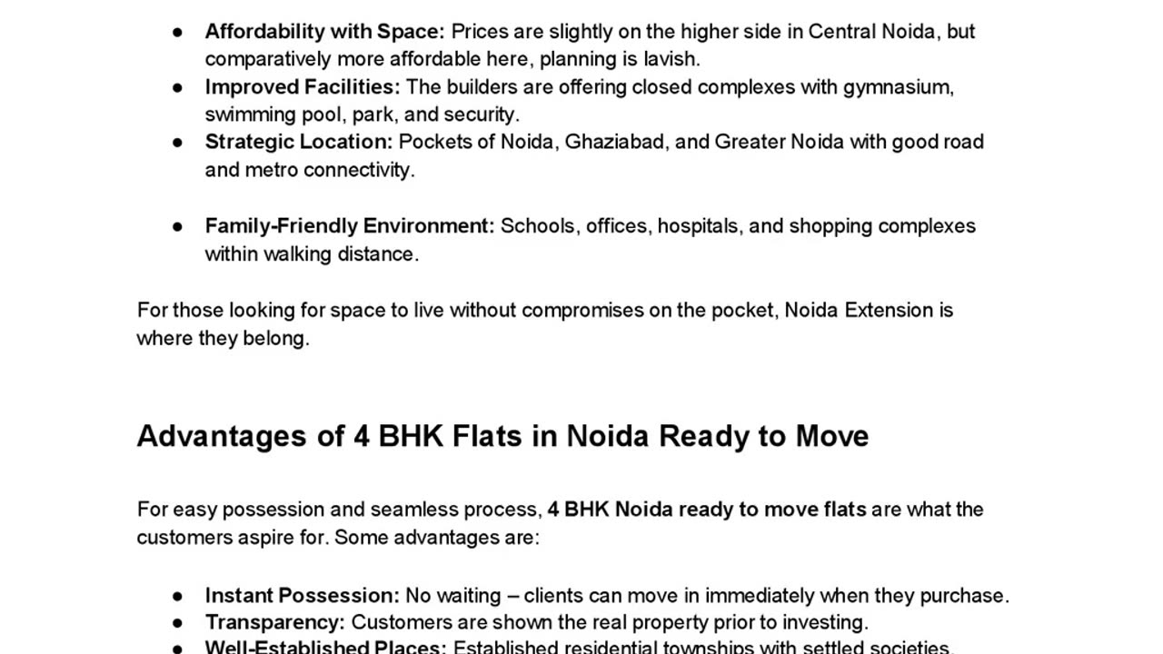 Spacious Living Redefined_ 3,4 BHK Flat in Noida Extension & 4 BHK Flats in Noida Ready to Move