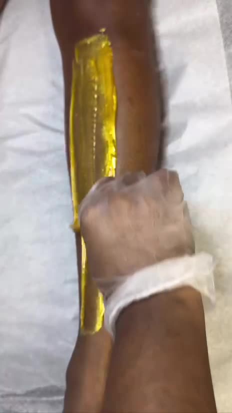 Leg Waxing with Sexy Smooth Golden Allure Hard Wax | @skynnwithtrish Waxing Tutorial Florida