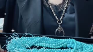 20250720-9 Natural Original Sterling Treatment Sleeping Beauty Turquoise Bead Strand