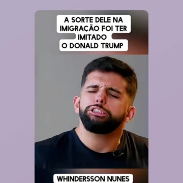 Comédia - humorista brasileiro que imita o Presidente Trump