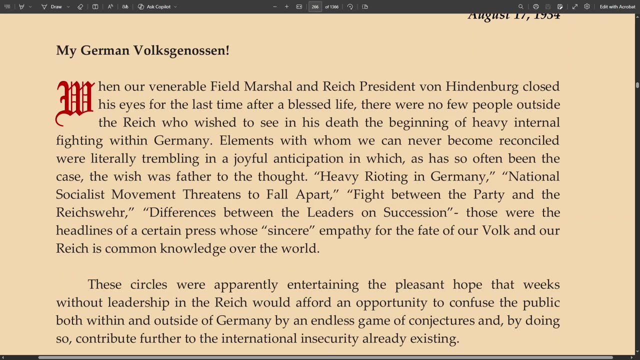 Adolf Hitler 3 in 1 Speeches ENG | 8/7/1934, 8/17/1934, 8/20/1934
