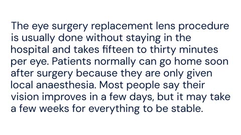 Refractive Lens Surgery: A Clearer Vision Without Glasses or Contacts