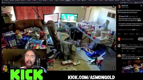 Asmongold defended his room and how he lives his daily life