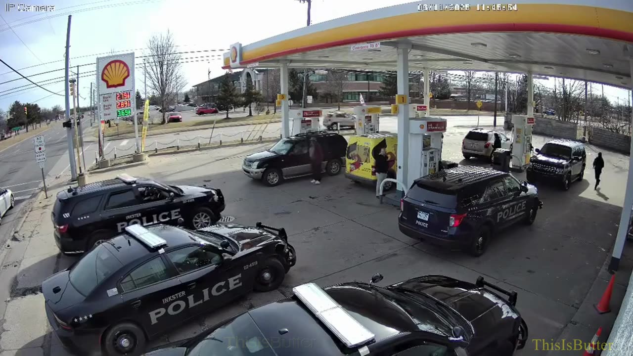 Inkster officer runs over fellow officers foot while they entered into gas station
