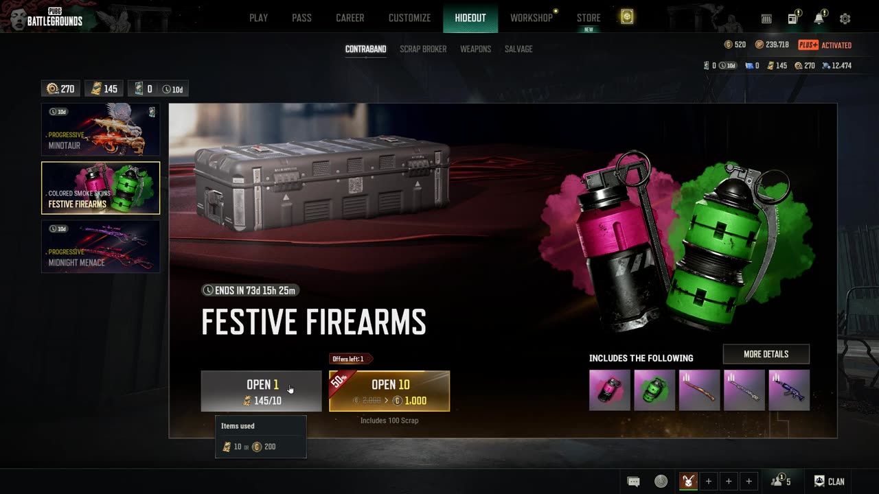 Opening crates in PubG - (Error: Another purchase is already in progress)
