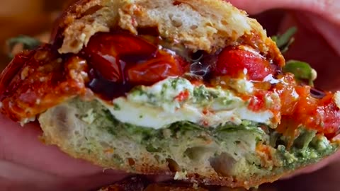 Sandwich with cherry
