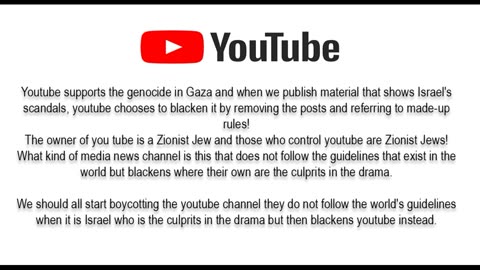 Youtube supports the genocide in Gaza!
