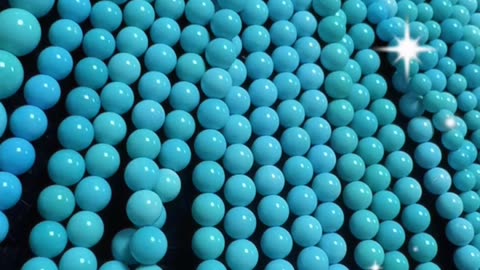 250613-10 Stunning! Sleeping Beauty Turquoise Bead Strand: A Lively Poem of Cool Aesthetics