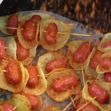 "Snack Attack: Mini Hotdogs & Crispy Chips Combo!"