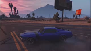 GTA 5 - Awesome Music, Beautiful Muscle Car, Hot Sunny Day, Relaxing Drive - Grand Theft Auto 5