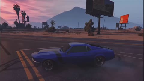 GTA 5 - Awesome Music, Beautiful Muscle Car, Hot Sunny Day, Relaxing Drive - Grand Theft Auto 5