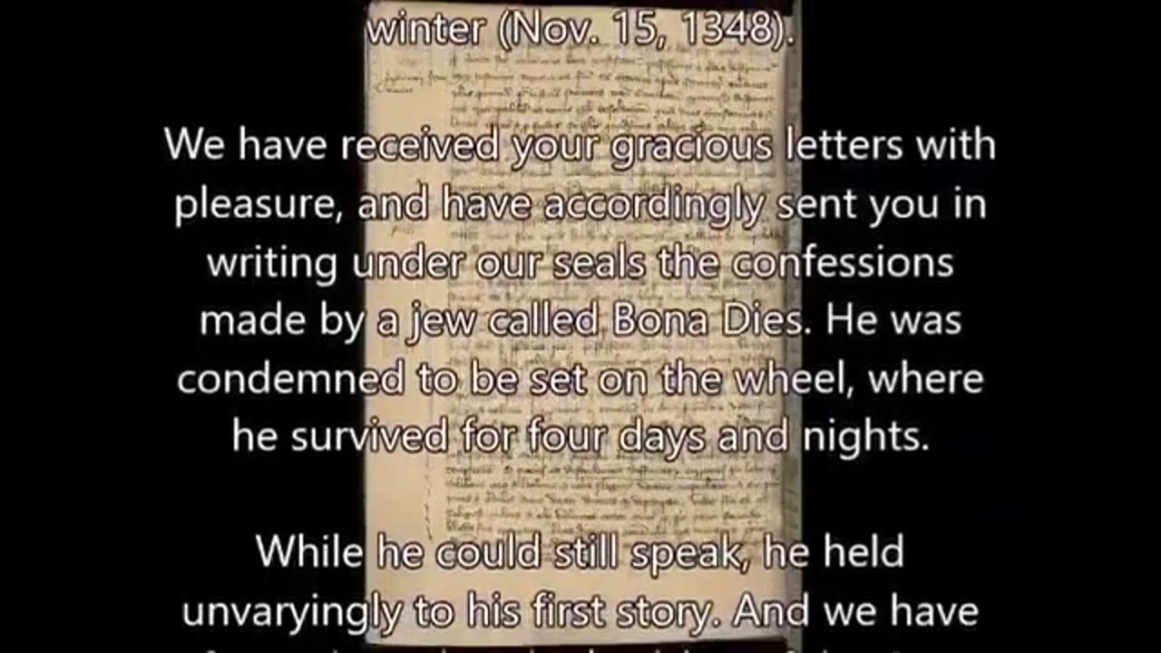 The Black Death Translated Jew confession of poisoning the wells