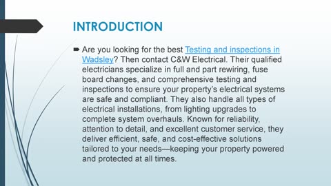 Best Testing and inspections in Wadsley
