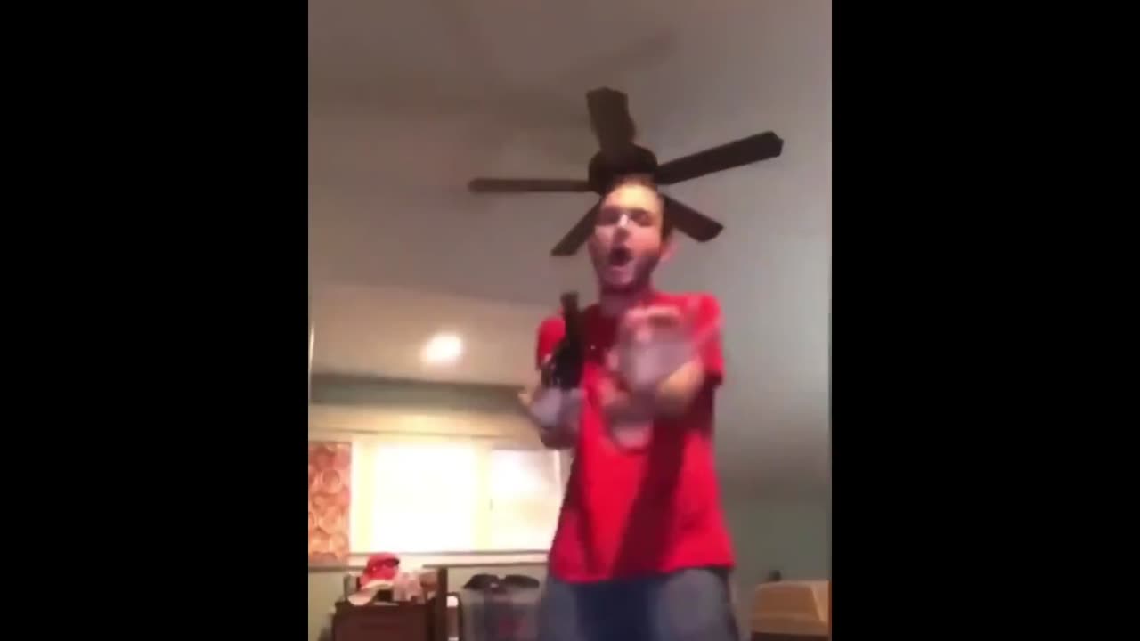 Another brain surgeon playing with a gun while high. Slapped around by Mom