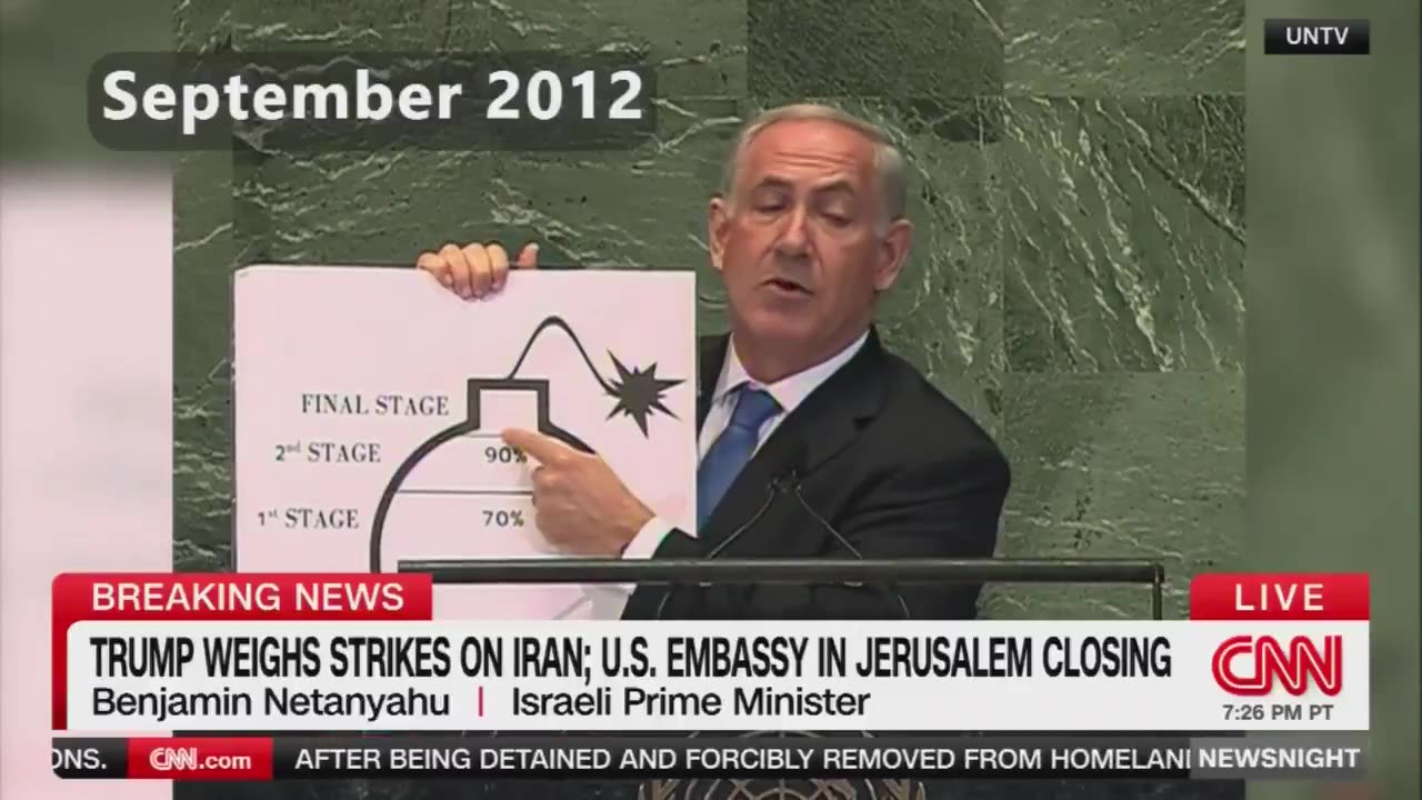 CNN report on Israeli PM Netanyahu warning about Iran since 1996