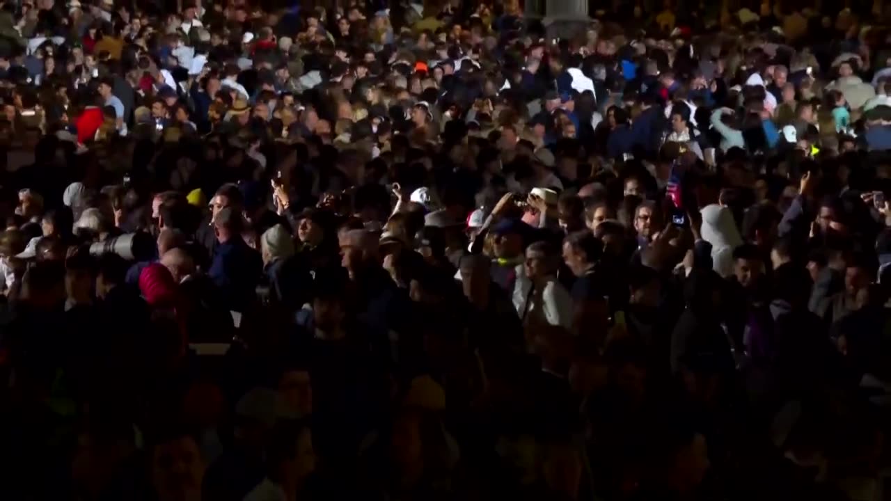 Black smoke billows from Sistine Chapel after first conclave vote