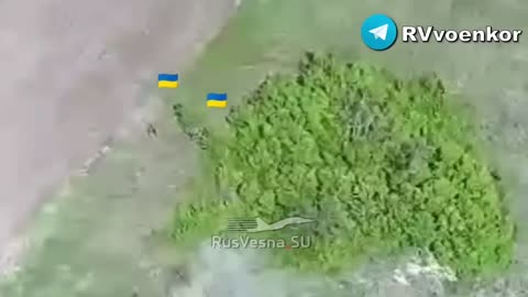A Group of Ukrainians Abandon a Well Fortified Position, Flee Across an Open Field Under Fire