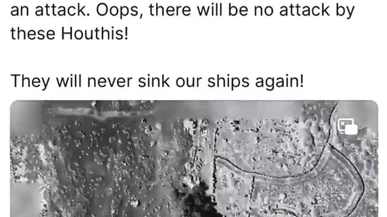 Let this be a lesson! 🇺🇸Don’t mess with America 🇺🇸 Houthis will never sink our ships again! 💥
