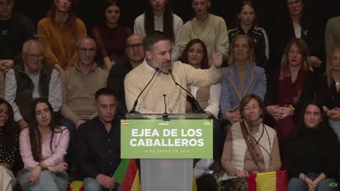 Mitin de VOX en Ejea de los Caballeros (Zaragoza) para el 8F Aragón