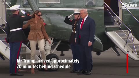 Donald Trump’s helicopter forced to make emergency landing in UK with President.