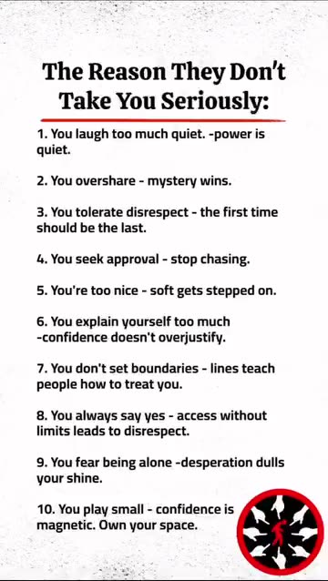 Why they don't take you seriously 😏