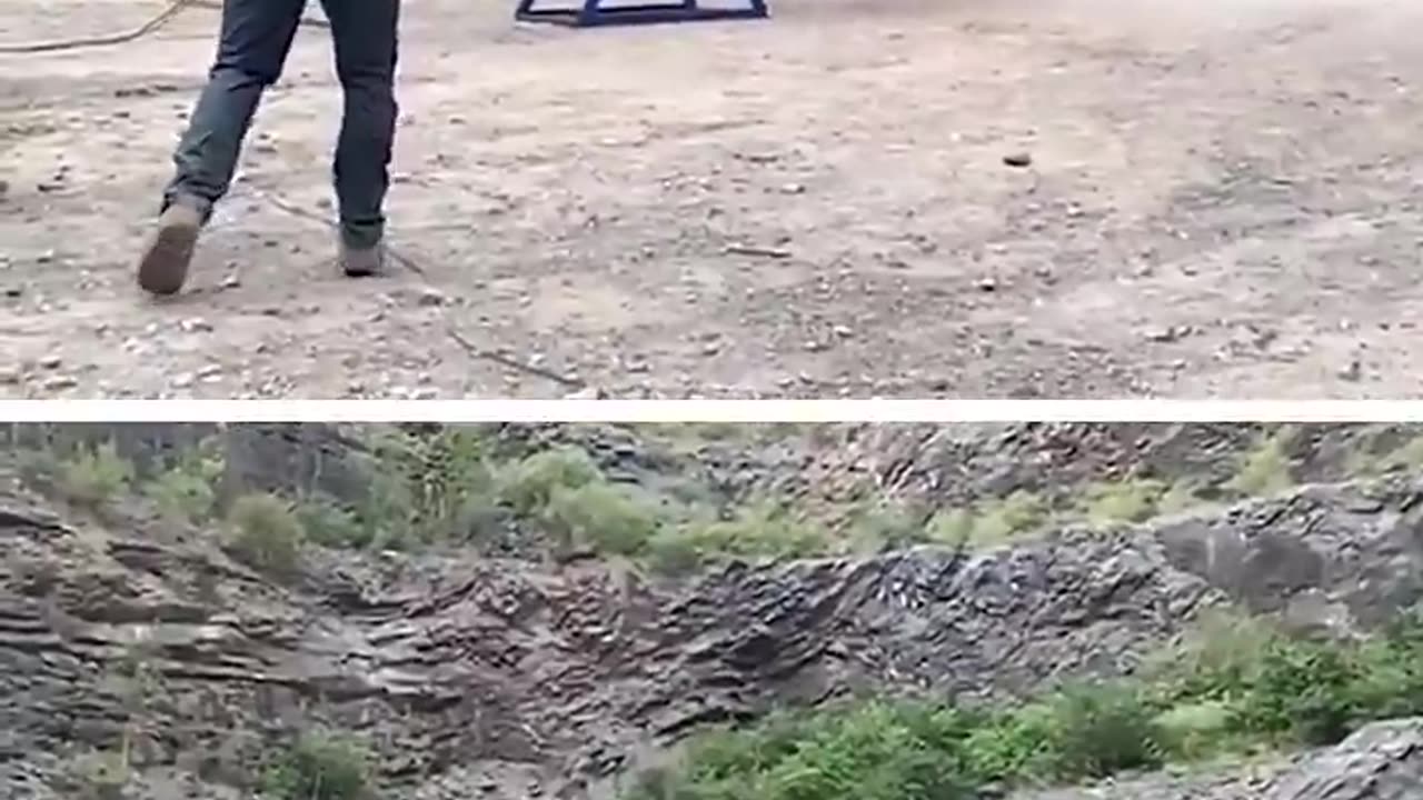 Compressed air cannon.
