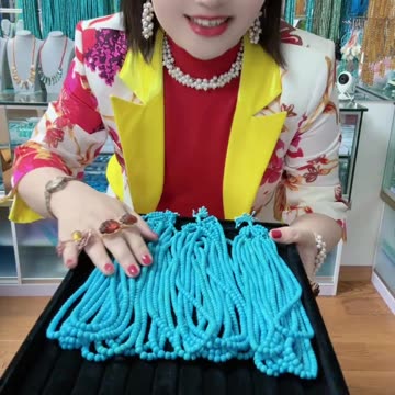 20250727-1 Natural Original Sterling Treatment Sleeping Beauty Turquoise Bead String
