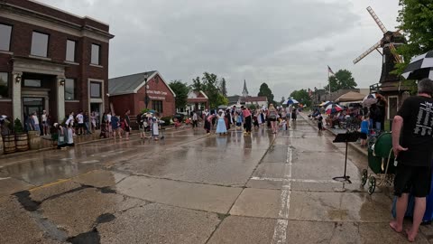 Holland Festival Cedar Grove, Wi 2025 sweeping of the street