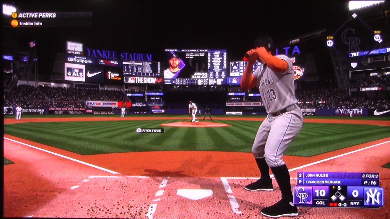 MLB The Show: Colorado Rockies vs New York Yankees (S13 G129)