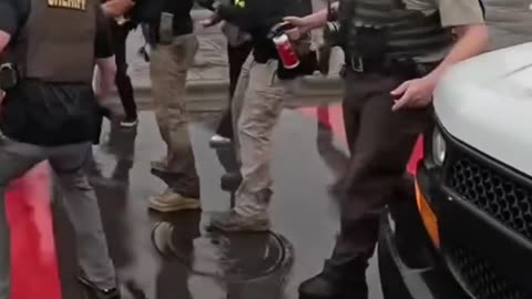 Man Thrown trying to stop ICE