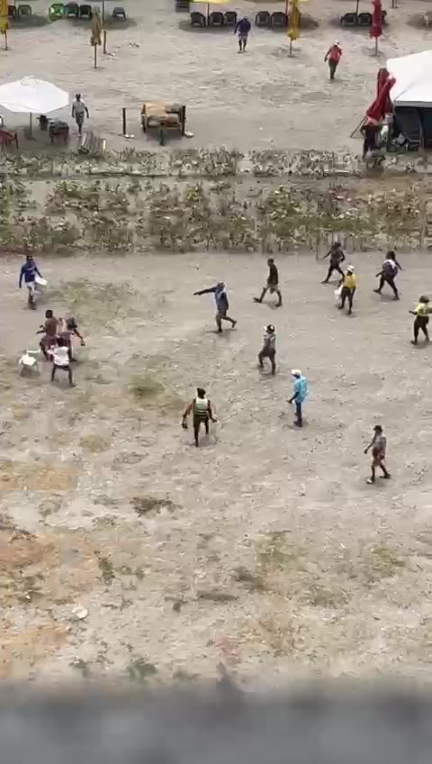 Riña en playas de Bocagrande