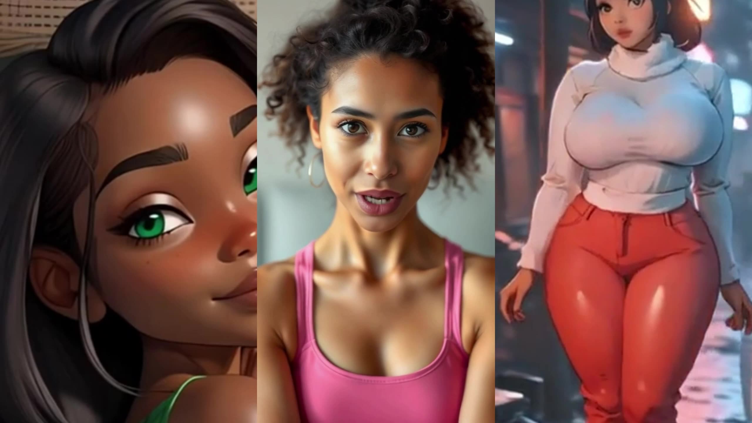 AI Glam Shoots: Thick & Curvy Plus Size Animated Models, Big Booty Showcase