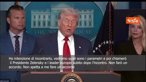 NOTIZIE DAL MONDO Trump:Incontrerò Vladimir Putin e poi chiamerò Zelensky,ma non farò un accordo non spetta a me.ha dichiarato il 47°Presidente degli USA Donald Trump in una conferenza stampa alla White House sua residenza a Washington