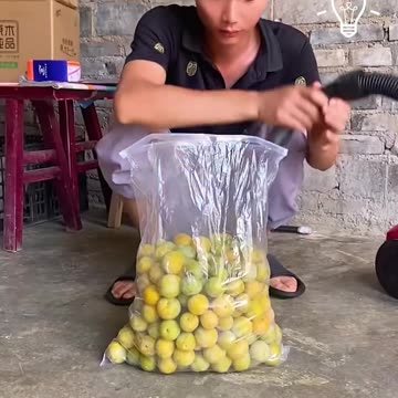 Vacuum sealing fruits looks so cool.hd