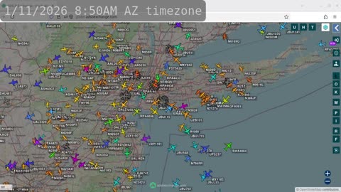 More New York Air Traffic Time Lapsed - Jan 14 2026 -